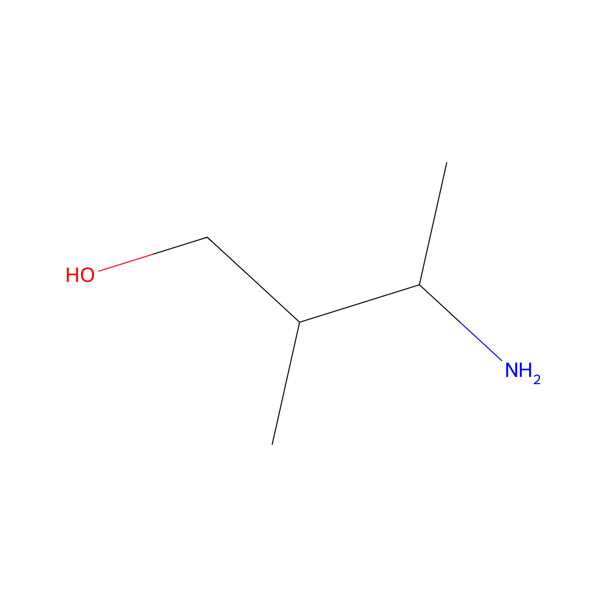 3-Amino-2-methylbutan-1-ol molecular structure, CAS 78401-94-2