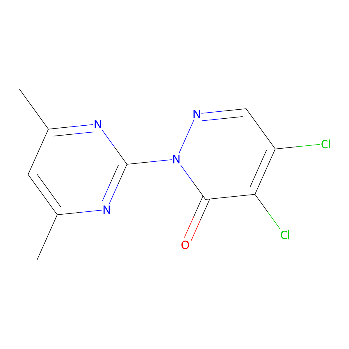 4,5-Dichloro-2-(4,6-dimethylpyrimidin-2-yl)-2,3-dihydropyridazin-3-one molecular structure, CAS 78403-59-5