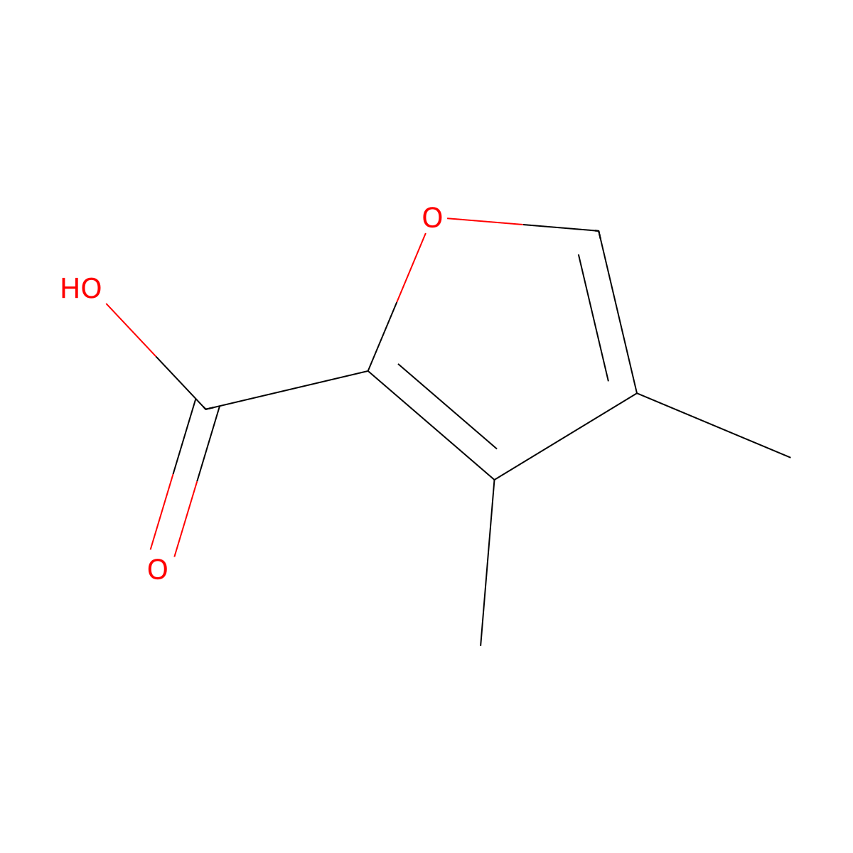 3,4-Dimethylfuran-2-carboxylic acid molecular structure, CAS 78405-59-1