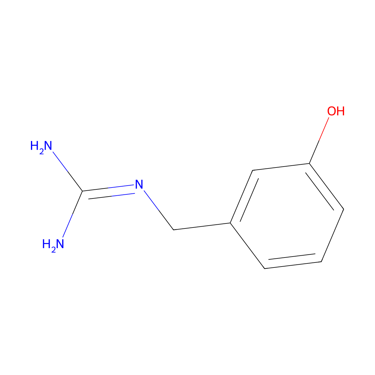 Guanidine, N-[(3-hydroxyphenyl)methyl]- molecular structure, CAS 78406-89-0