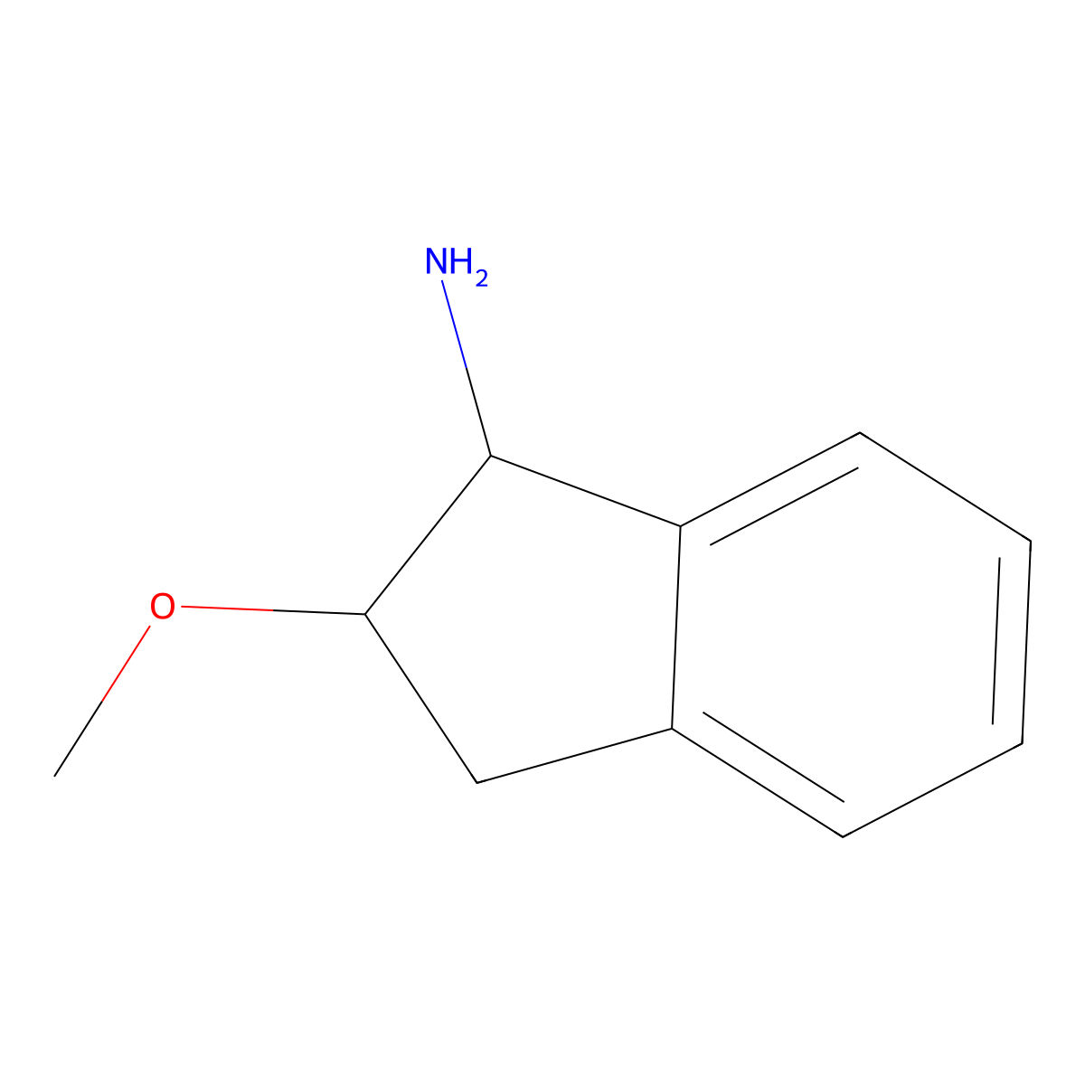 2-methoxy-2,3-dihydro-1H-inden-1-amine molecular structure, CAS 78407-09-7