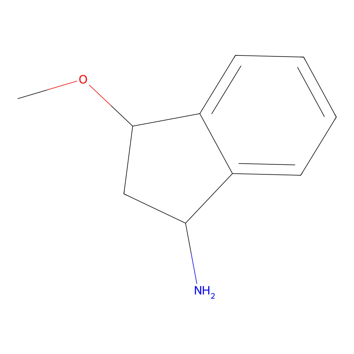 3-methoxy-2,3-dihydro-1H-inden-1-amine molecular structure, CAS 78407-14-4