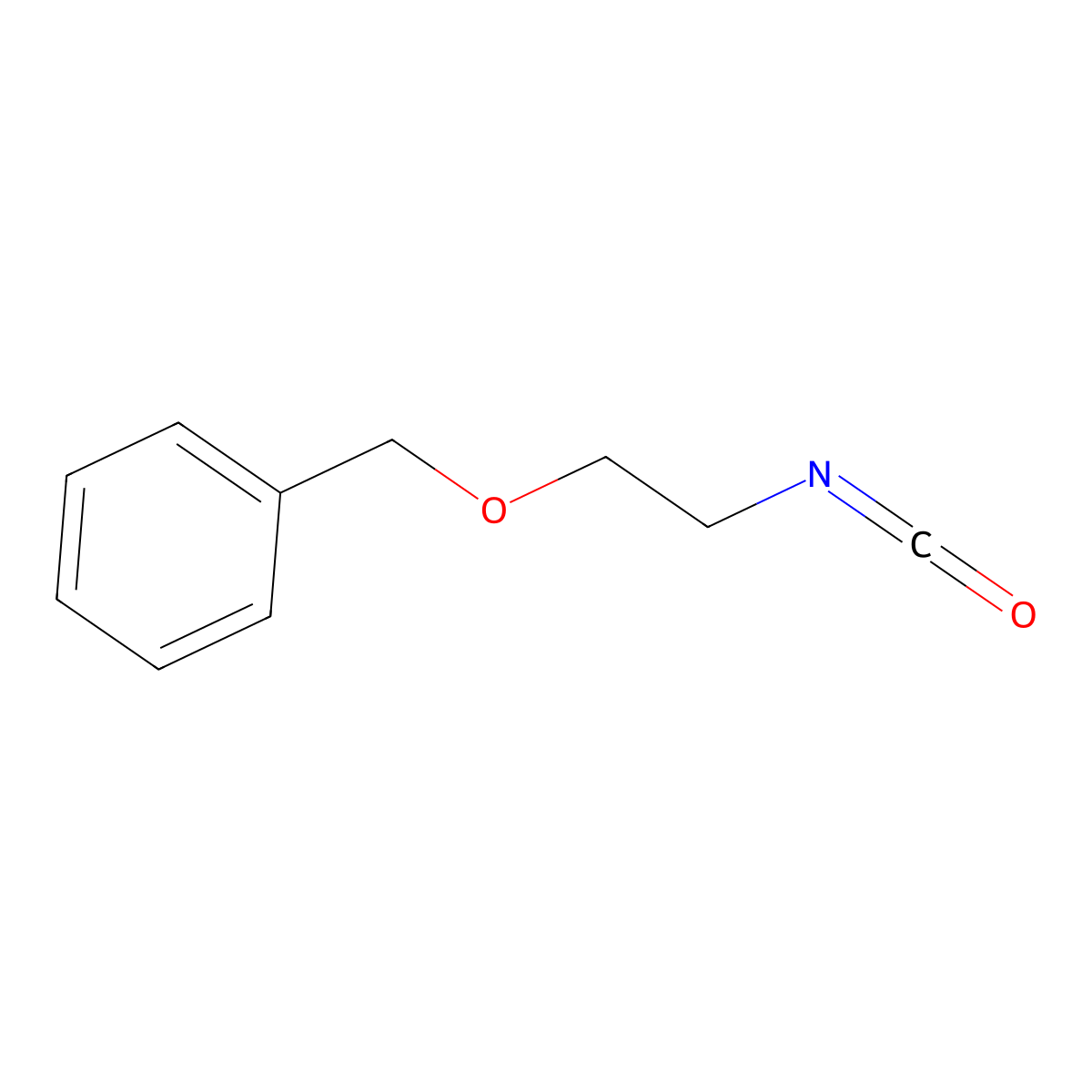 Benzene, [(2-isocyanatoethoxy)methyl]- molecular structure, CAS 78407-19-9