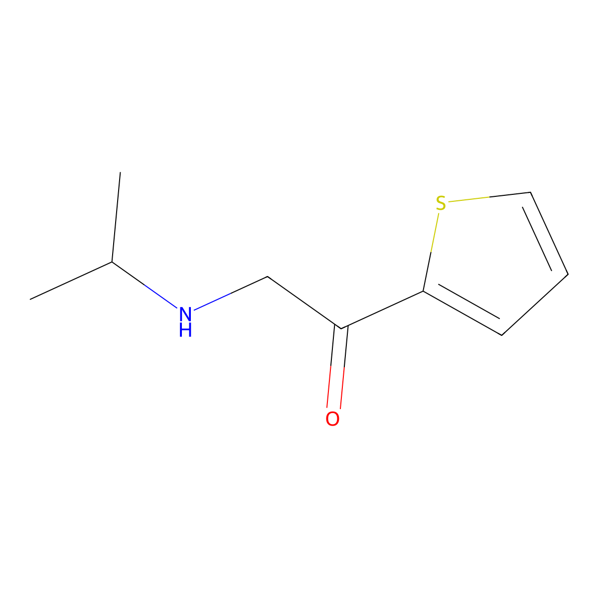 2-Isopropylamino-1-thiophen-2-yl-ethanone molecular structure, CAS 784079-82-9