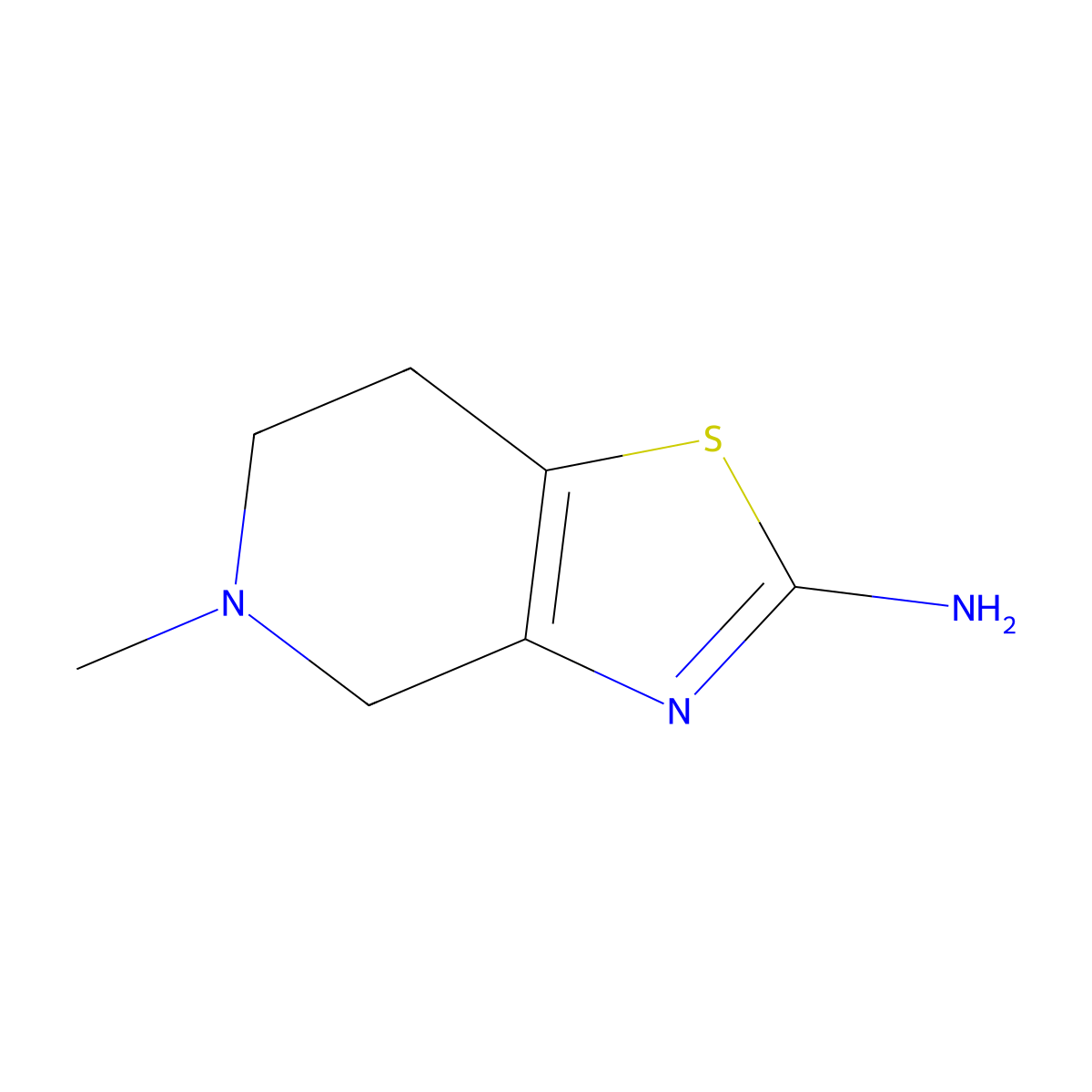 5-Methyl-4,5,6,7-tetrahydrothiazolo[4,5-c]pyridin-2-amine molecular structure, CAS 784079-98-7