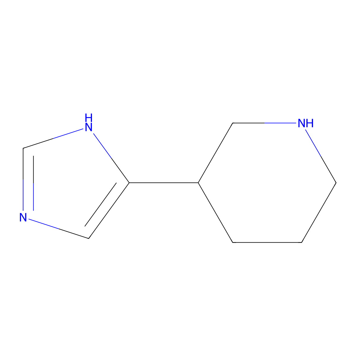 3-(1H-Imidazol-5-yl)piperidine molecular structure, CAS 784080-46-2