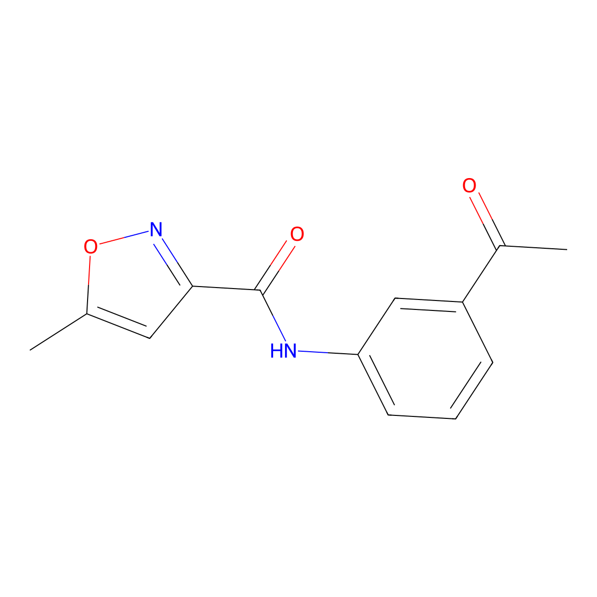 N-(3-acetylphenyl)-5-methylisoxazole-3-carboxamide molecular structure, CAS 784086-73-3