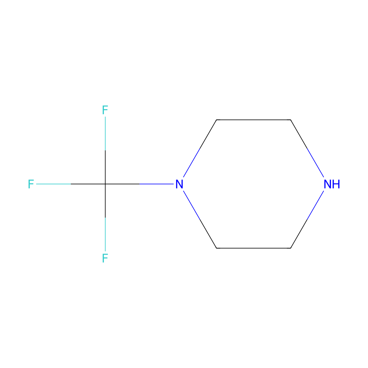 1-(Trifluoromethyl)piperazine molecular structure, CAS 78409-50-4