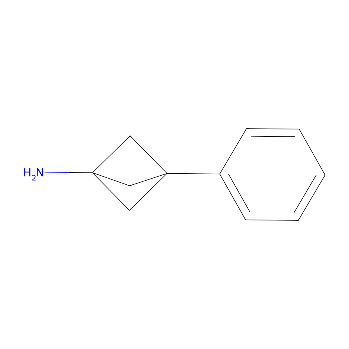 3-Phenylbicyclo[1.1.1]pentan-1-amine molecular structure, CAS 784093-32-9