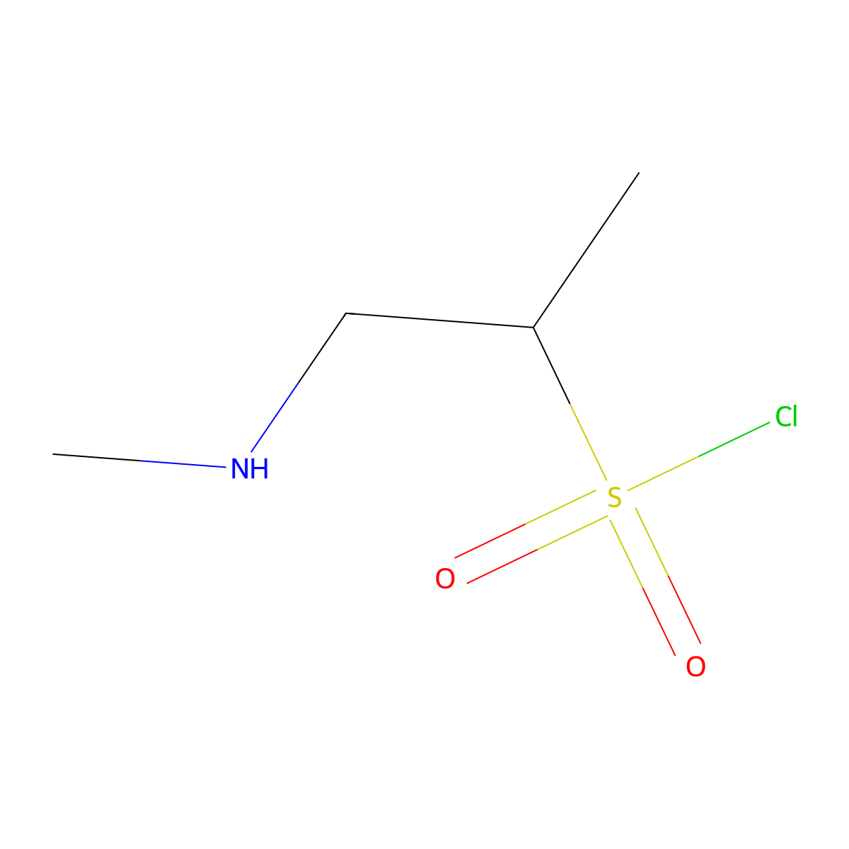 1-(Methylamino)propane-2-sulfonyl chloride molecular structure, CAS 784098-80-2