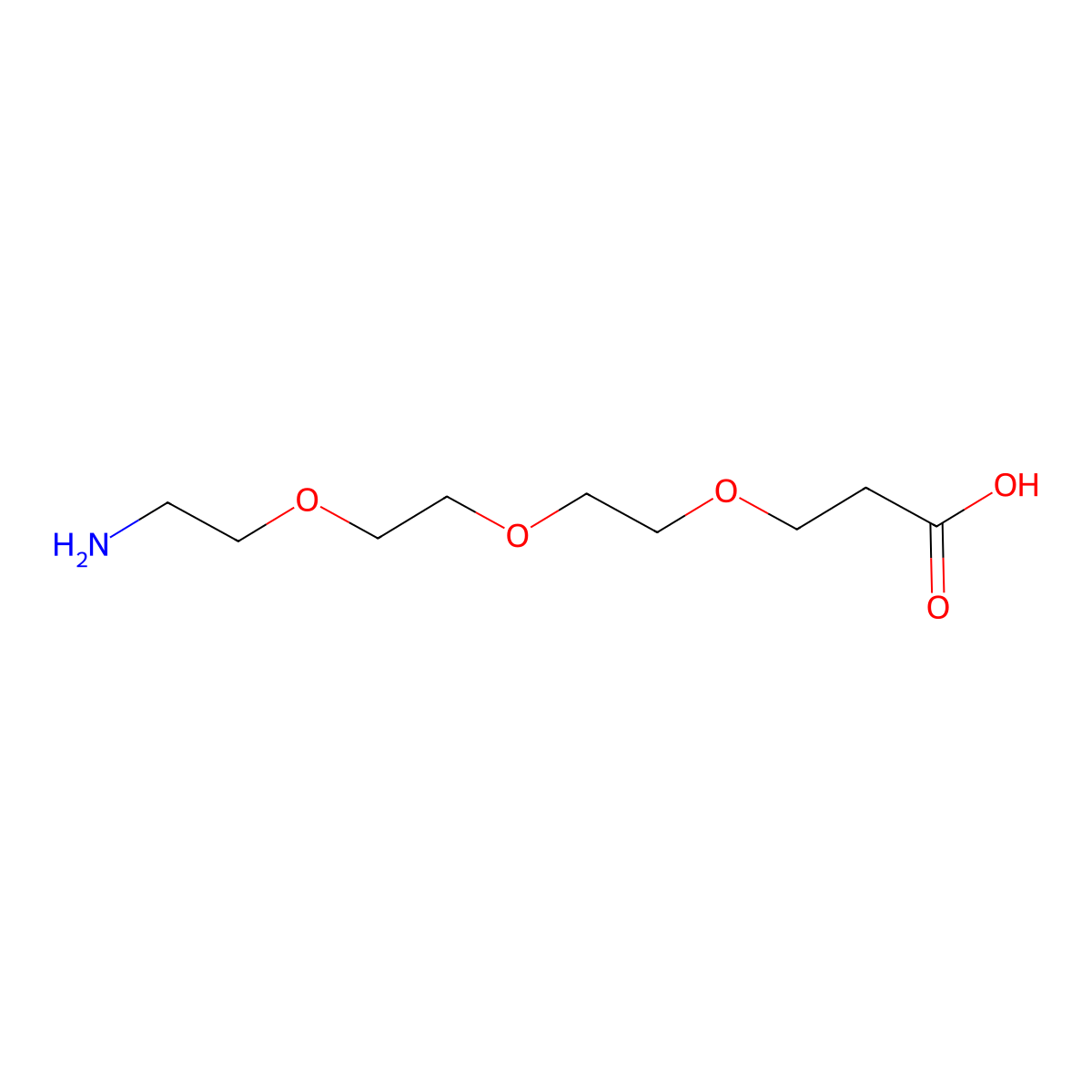 3-(2-(2-(2-Aminoethoxy)ethoxy)ethoxy)propanoic acid molecular structure, CAS 784105-33-5