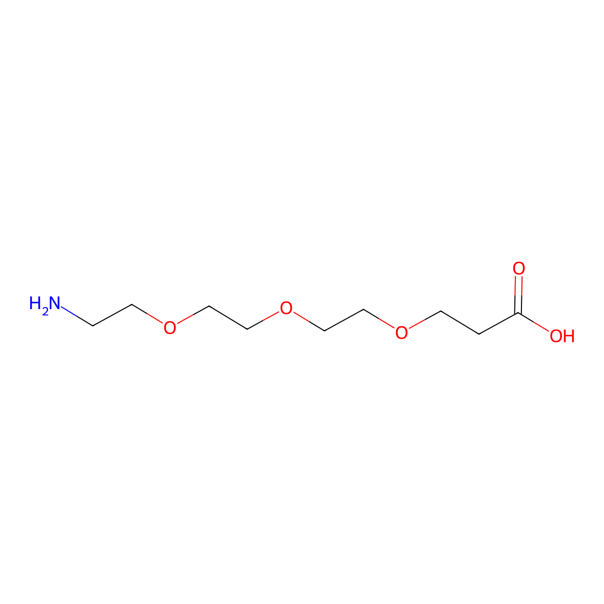 3-(2-(2-(2-Aminoethoxy)ethoxy)ethoxy)propanoic acid molecular structure, CAS 784105-33-5