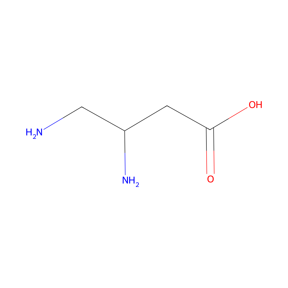 (S)-3,4-Diaminobutanoic acid molecular structure, CAS 784109-33-7