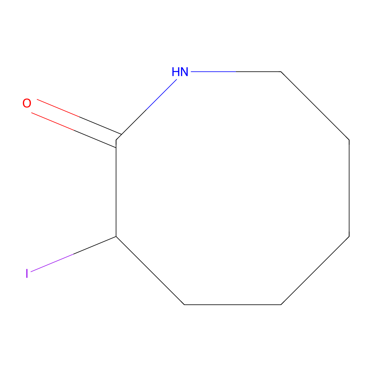 3-Iodoazocan-2-one molecular structure, CAS 78411-30-0