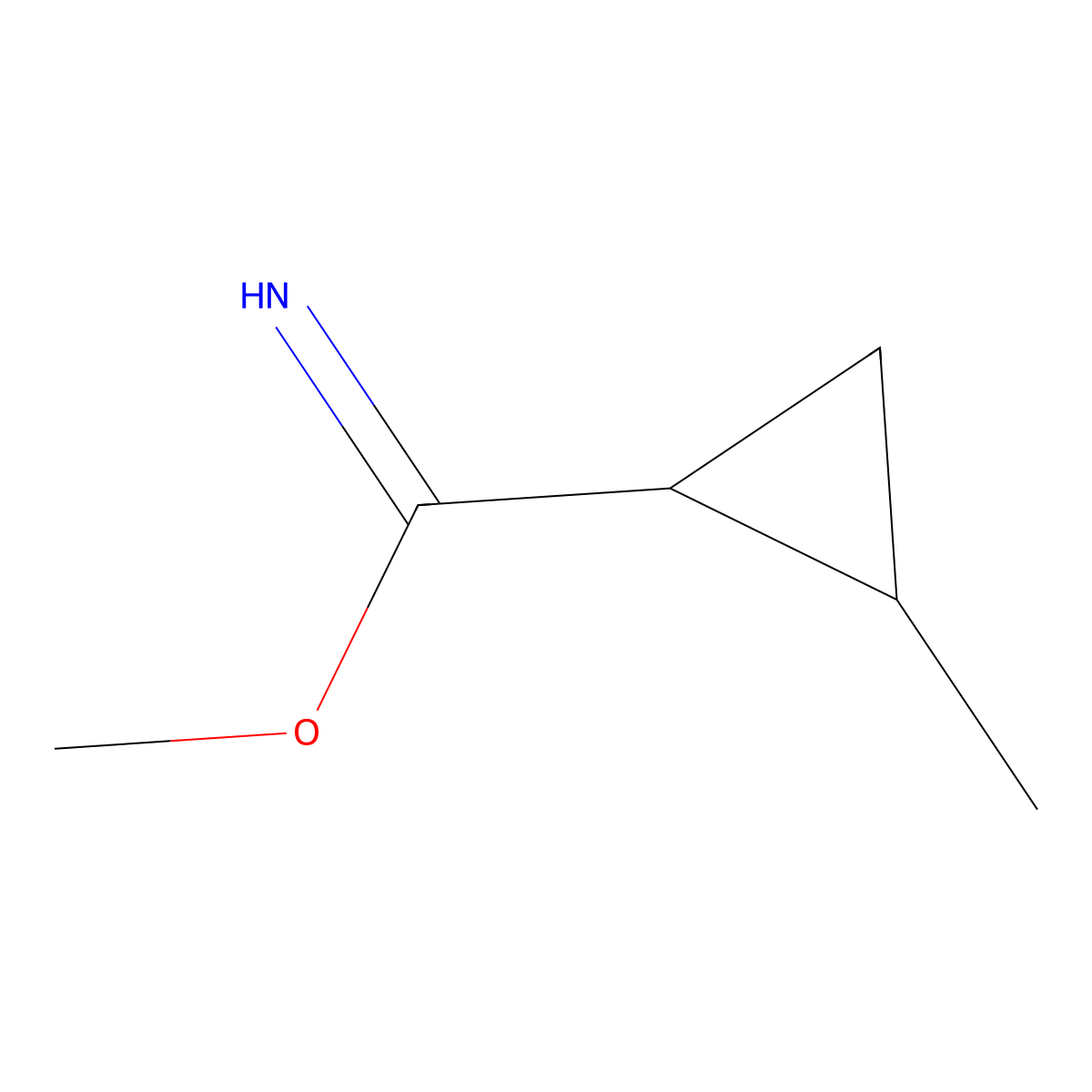 Methyl 2-methylcyclopropane-1-carboximidate molecular structure, CAS 784119-21-7