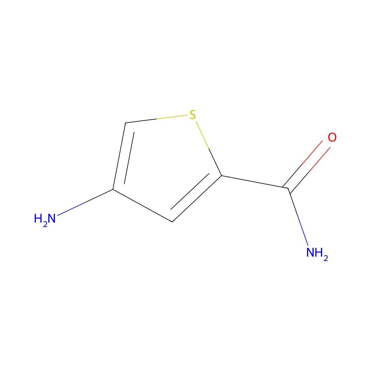 4-Aminothiophene-2-carboxamide molecular structure, CAS 784124-87-4
