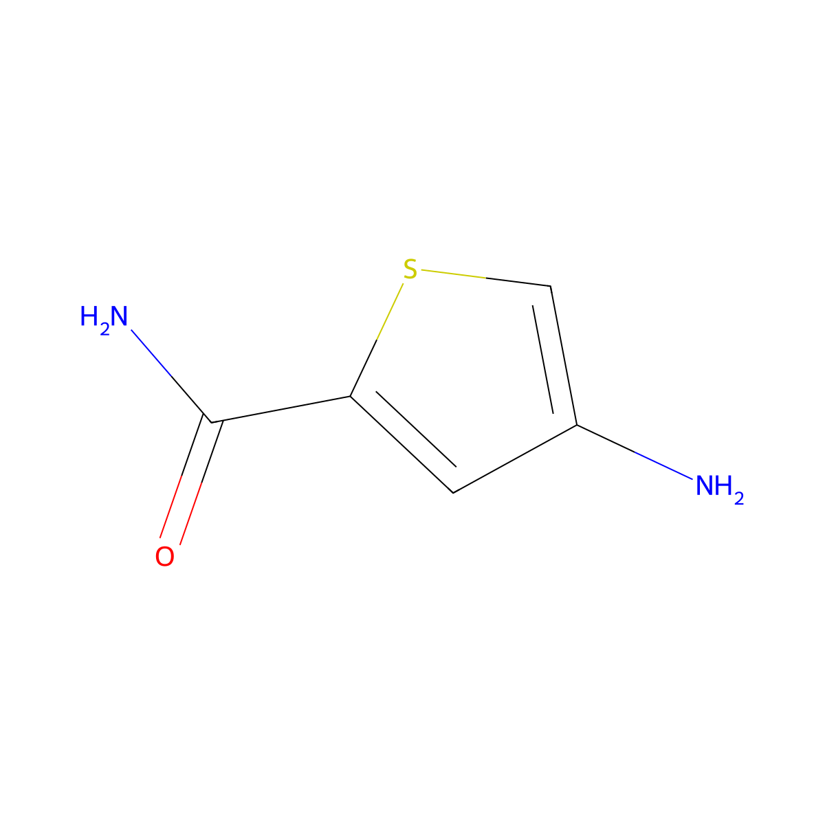 4-Aminothiophene-2-carboxamide molecular structure, CAS 784124-87-4