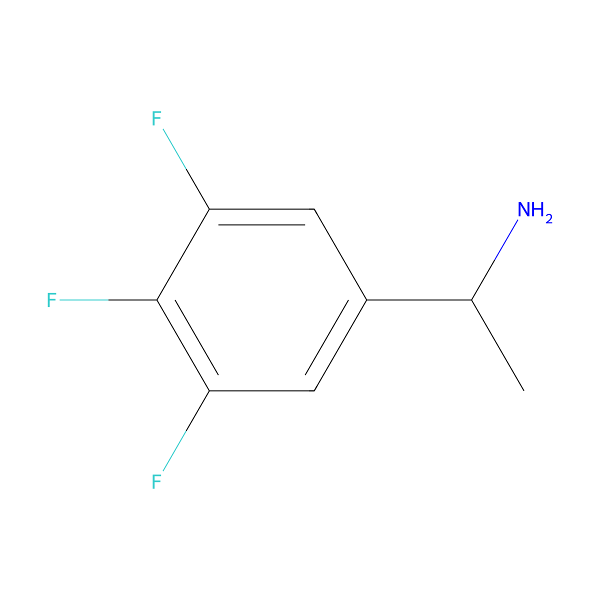 1-(3,4,5-Trifluorophenyl)ethan-1-amine molecular structure, CAS 784129-18-6