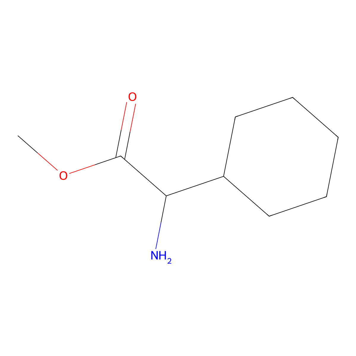Methyl 2-amino-2-cyclohexylacetate molecular structure, CAS 784129-23-3