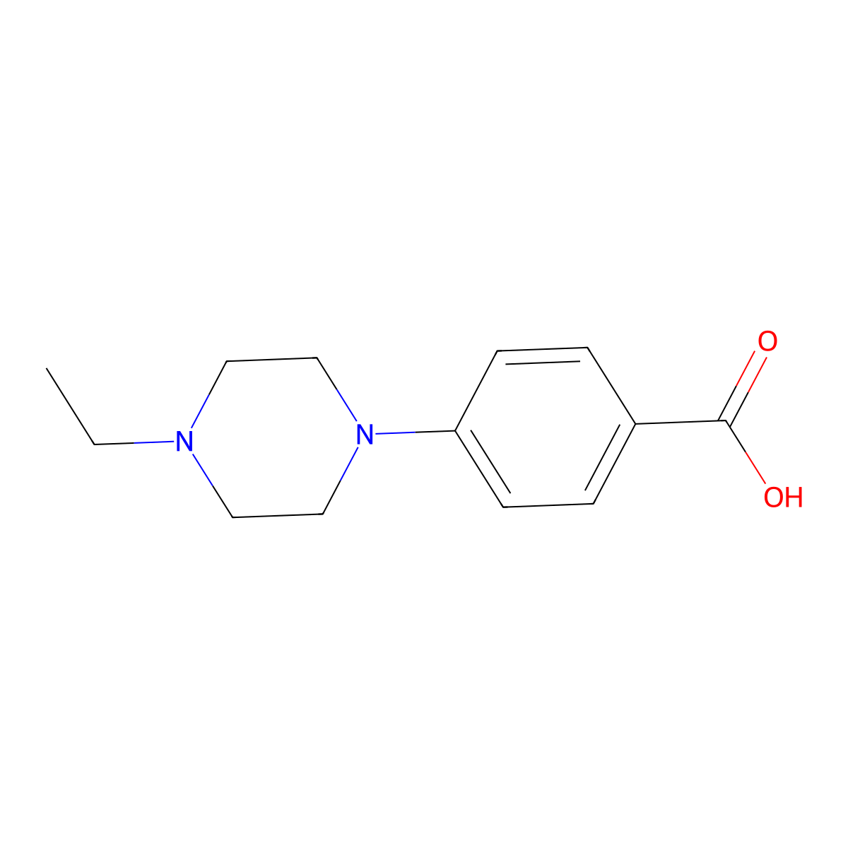 4-(4-Ethylpiperazin-1-yl)benzoic acid molecular structure, CAS 784130-66-1