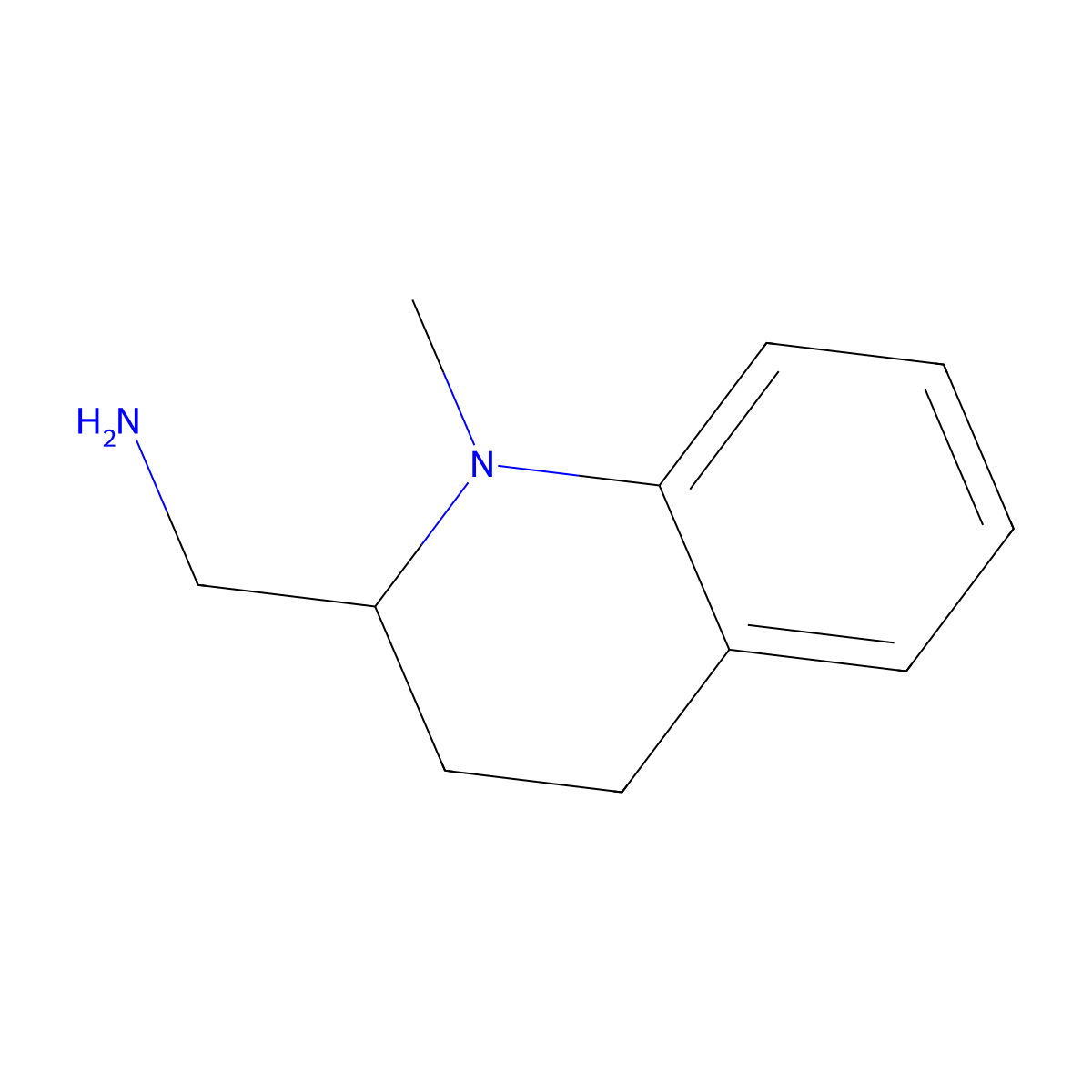 (1-Methyl-1,2,3,4-tetrahydroquinolin-2-yl)methanamine molecular structure, CAS 784130-73-0