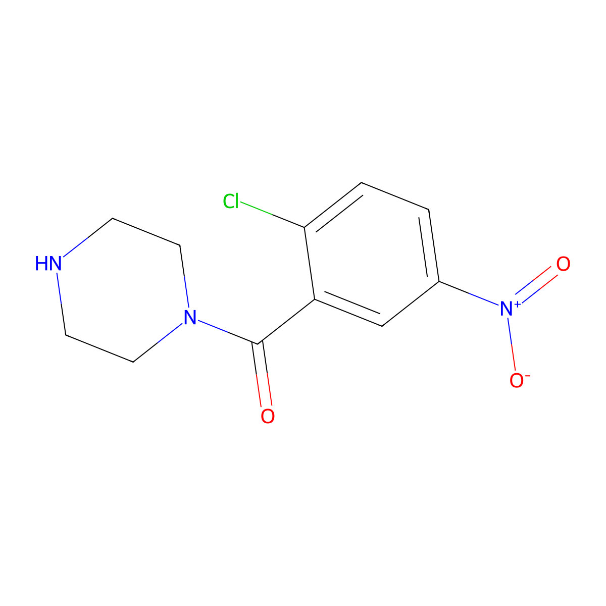 1-(2-Chloro-5-nitrobenzoyl)piperazine molecular structure, CAS 784135-98-4