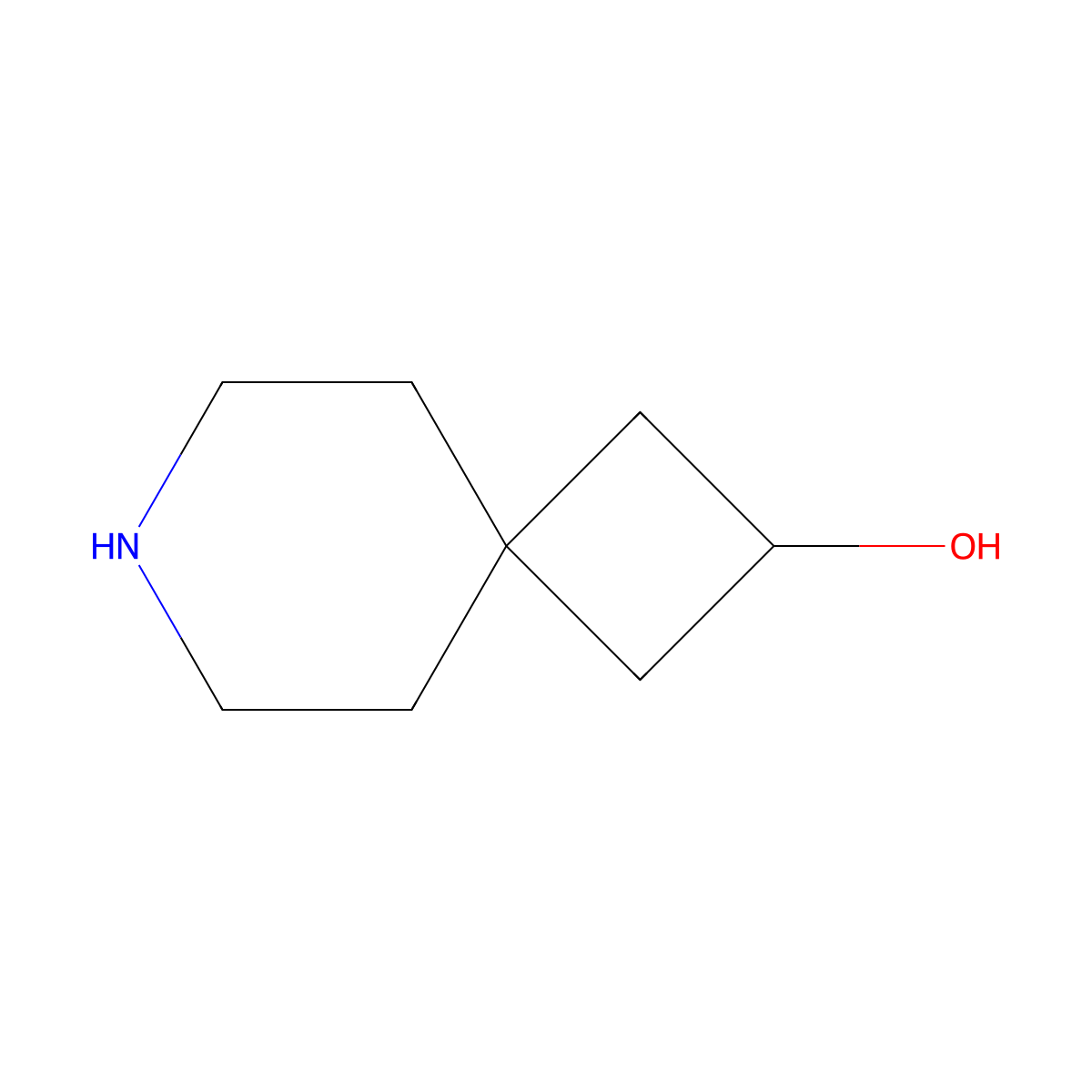 7-Azaspiro(3.5)nonan-2-ol molecular structure, CAS 784137-09-3