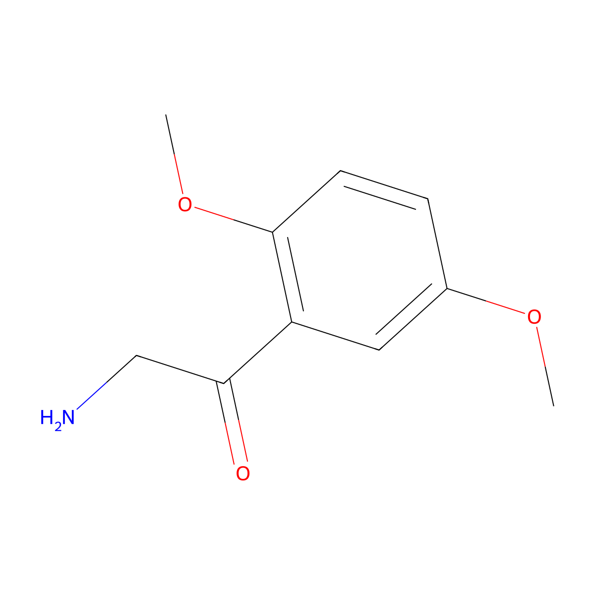 1-(2,5 Dimethoxyphenyl)-2-aminoethanone molecular structure, CAS 784138-79-0