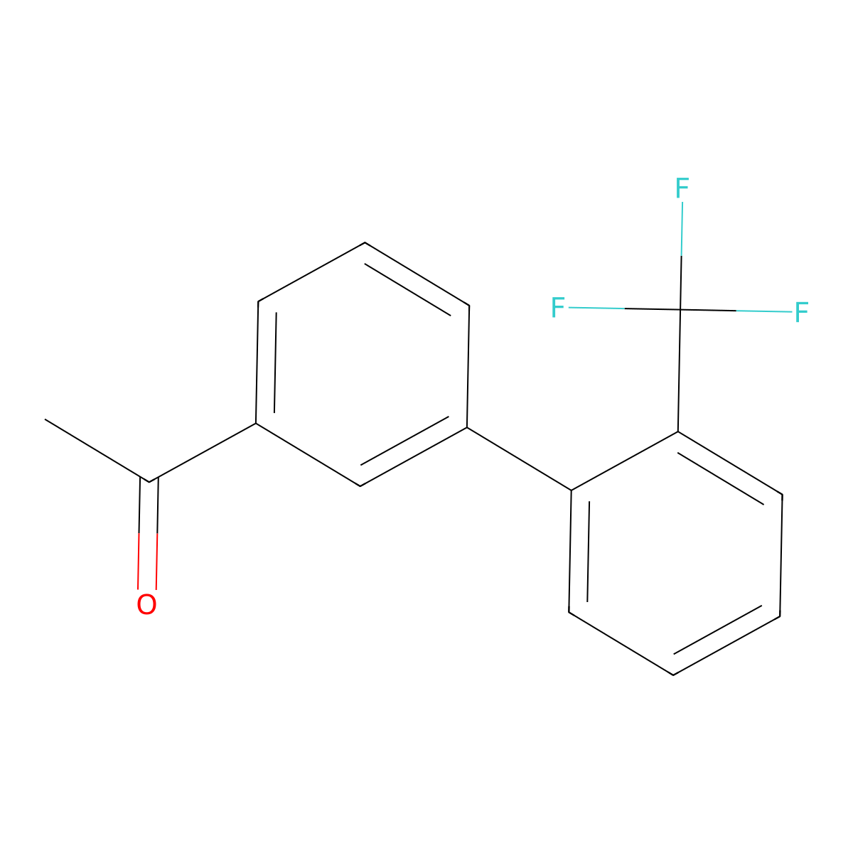 1-[2'-(Trifluoromethyl)[1,1'-biphenyl]-3-yl] ethanone molecular structure, CAS 784142-96-7