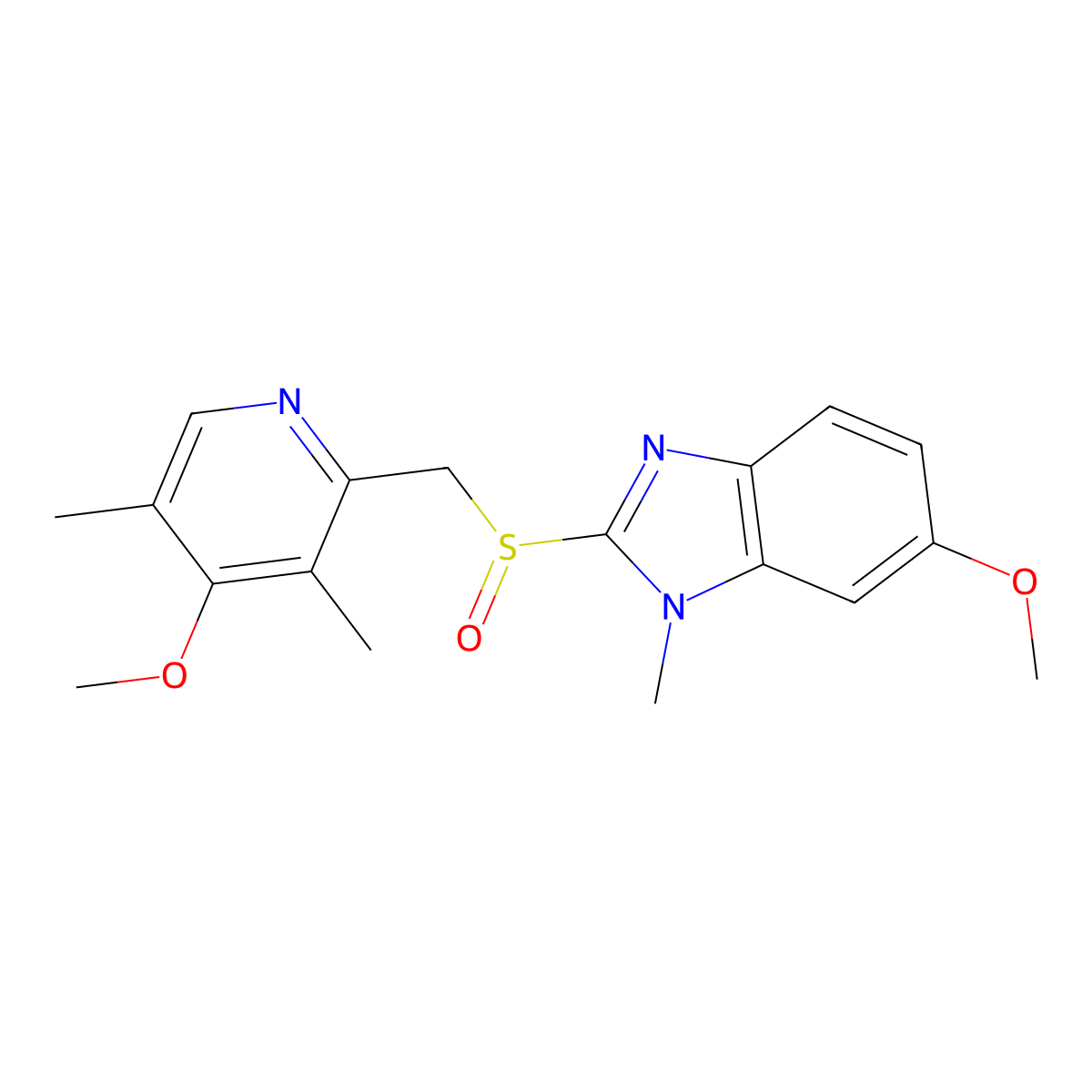 N-Methyl omeprazole molecular structure, CAS 784143-42-6