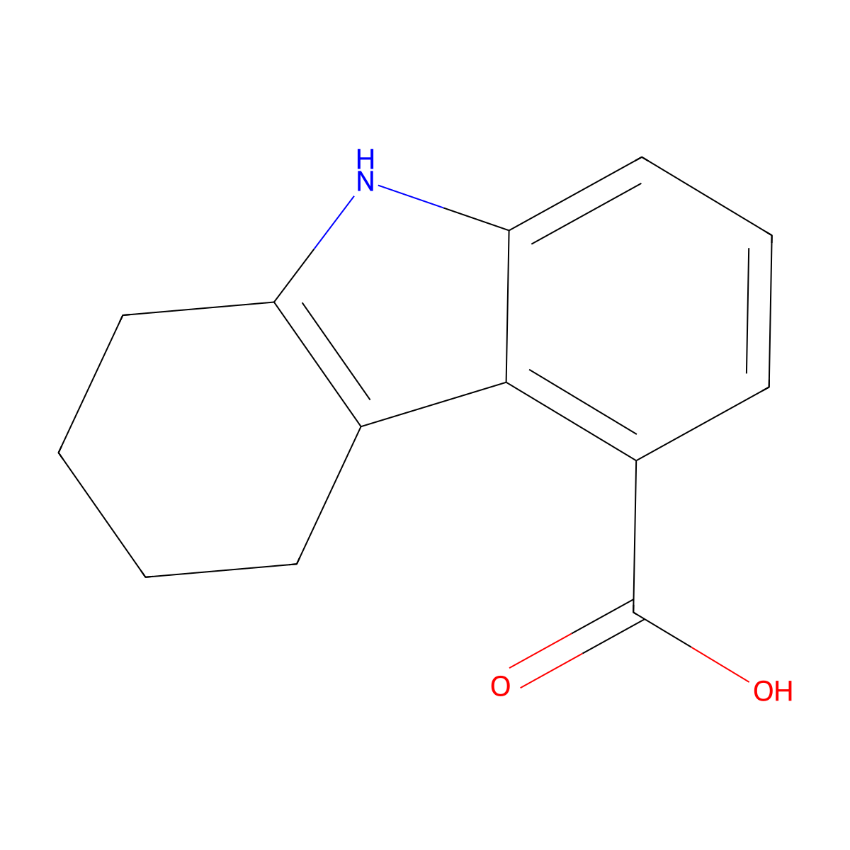 2,3,4,9-tetrahydro-1H-carbazole-5-carboxylic acid molecular structure, CAS 784143-99-3