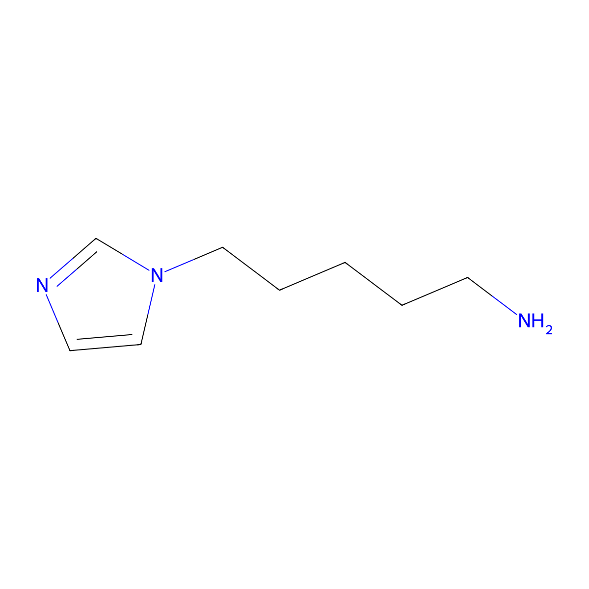 1H-Imidazole-1-pentanamine molecular structure, CAS 78415-62-0