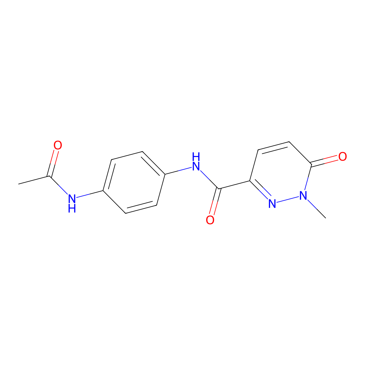 N-(4-acetamidophenyl)-1-methyl-6-oxo-1,6-dihydropyridazine-3-carboxamide molecular structure, CAS 784158-24-3