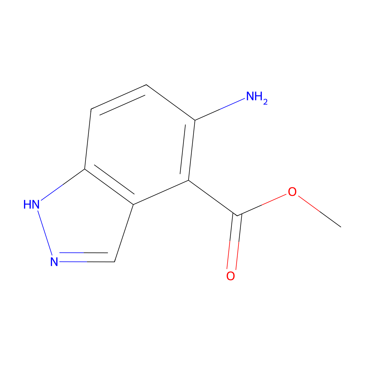 Methyl 5-amino-1H-indazole-4-carboxylate molecular structure, CAS 78416-43-0