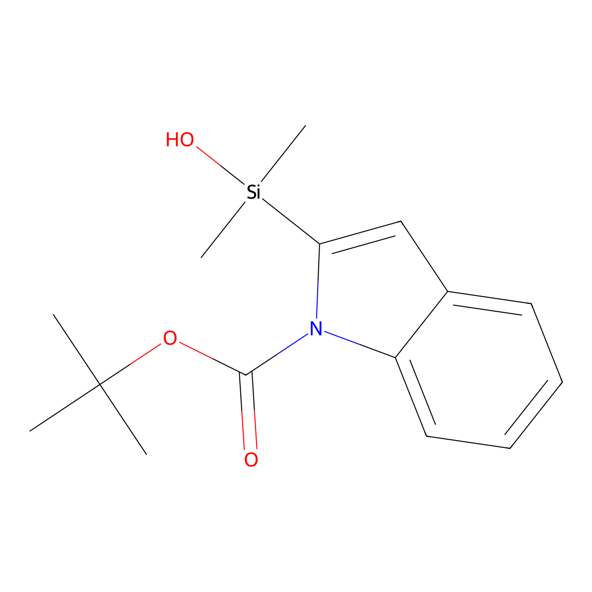 N-Boc-2-indolyldimethylsilanol molecular structure, CAS 784161-48-4