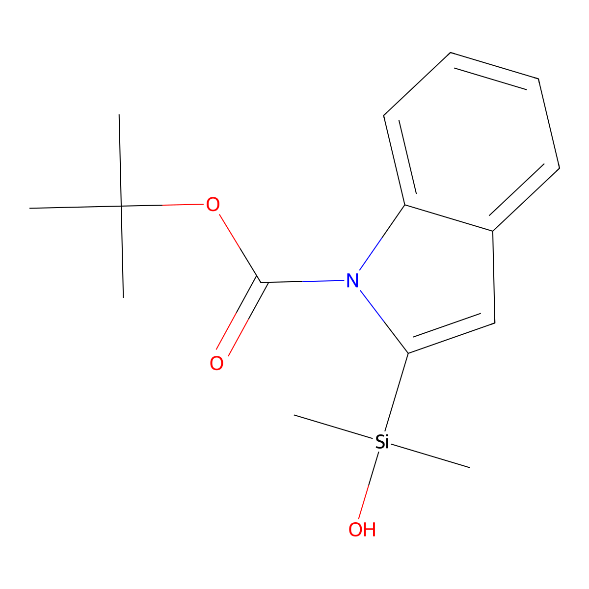 N-Boc-2-indolyldimethylsilanol molecular structure, CAS 784161-48-4