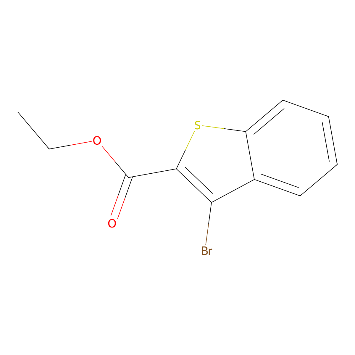 Ethyl 3-bromobenzo[b]thiophene-2-carboxylate molecular structure, CAS 784163-17-3