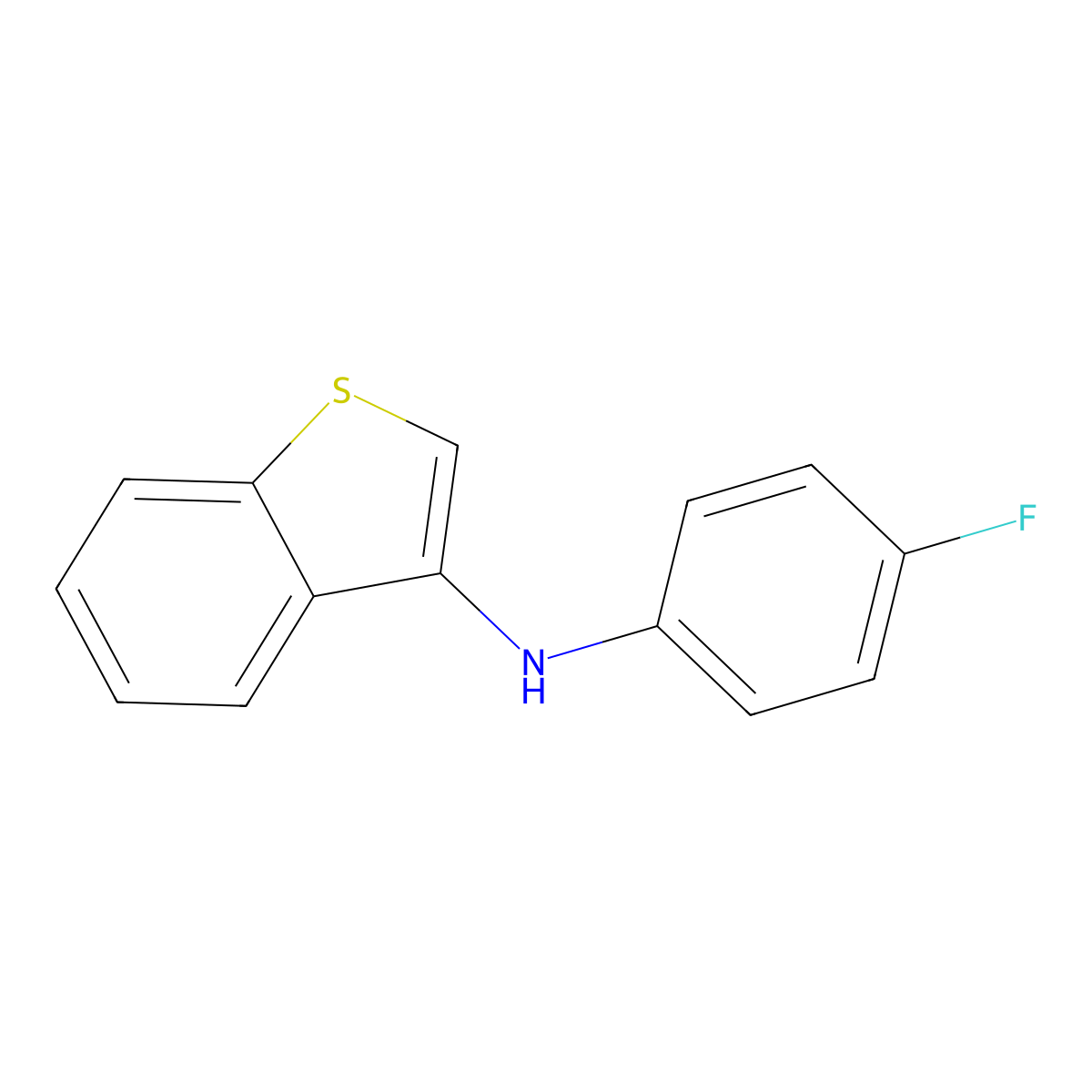 N-(4-fluorophenyl)-1-benzothiophen-3-amine molecular structure, CAS 784163-23-1