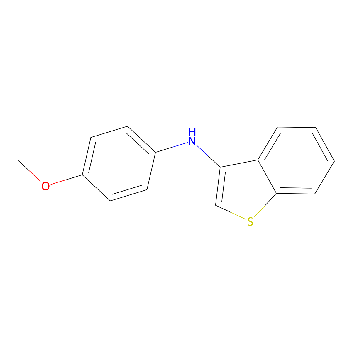 N-(4-methoxyphenyl)-1-benzothiophen-3-amine molecular structure, CAS 784163-28-6