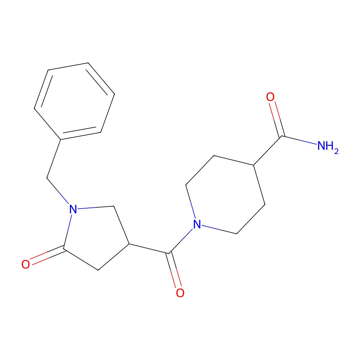 1-(1-Benzyl-5-oxopyrrolidine-3-carbonyl)piperidine-4-carboxamide molecular structure, CAS 784164-36-9