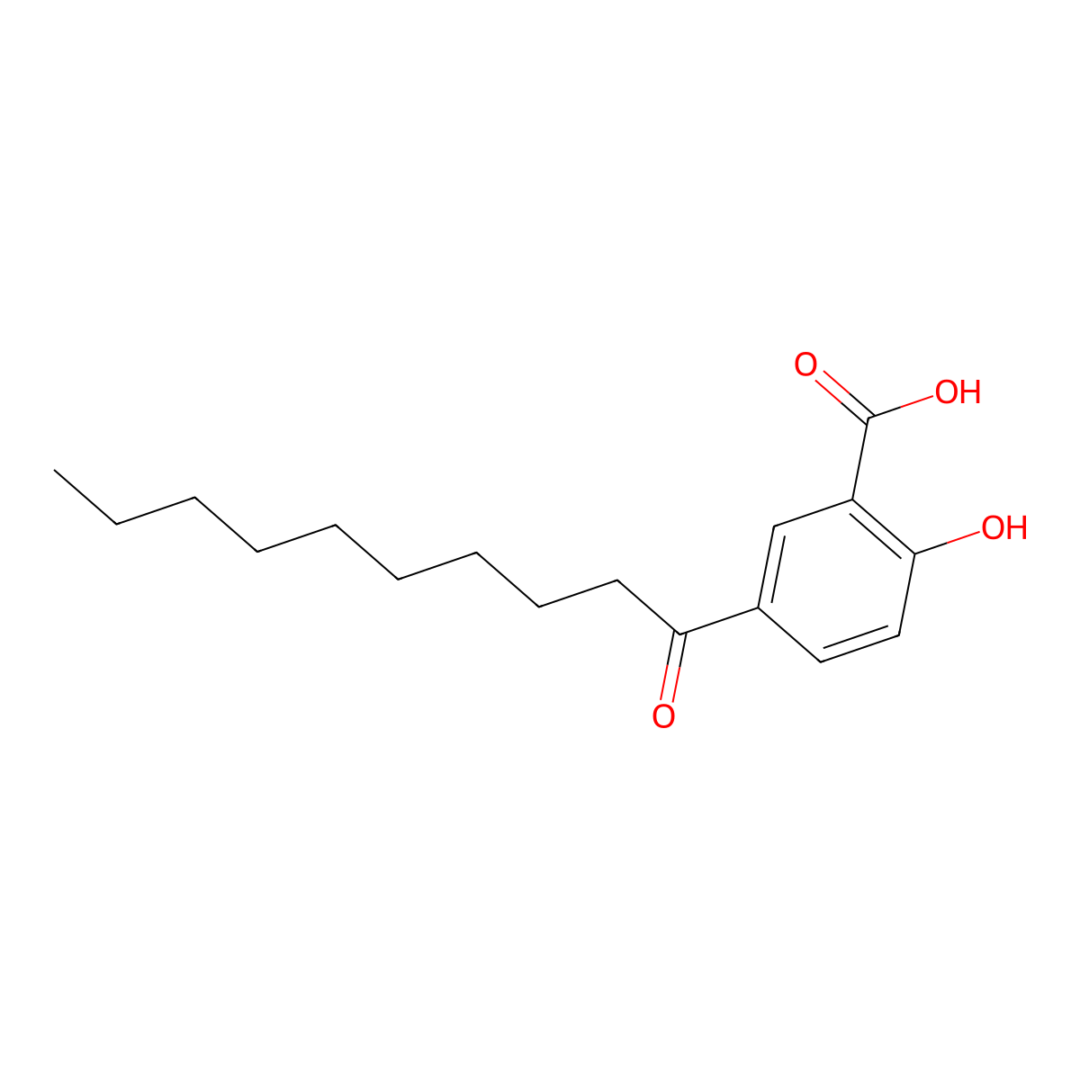 5-Decanoyl-2-hydroxybenzoic acid molecular structure, CAS 78418-02-7