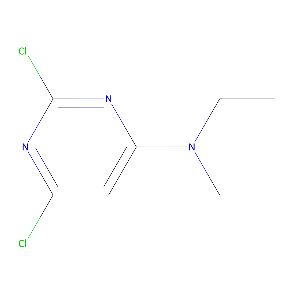 2,6-Dichloro-N,N-diethylpyrimidin-4-amine molecular structure, CAS 78418-15-2