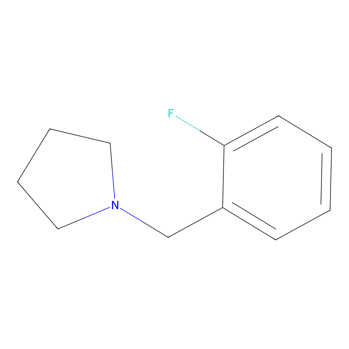 1-(2-Fluorobenzyl)pyrrolidine molecular structure, CAS 784181-88-0
