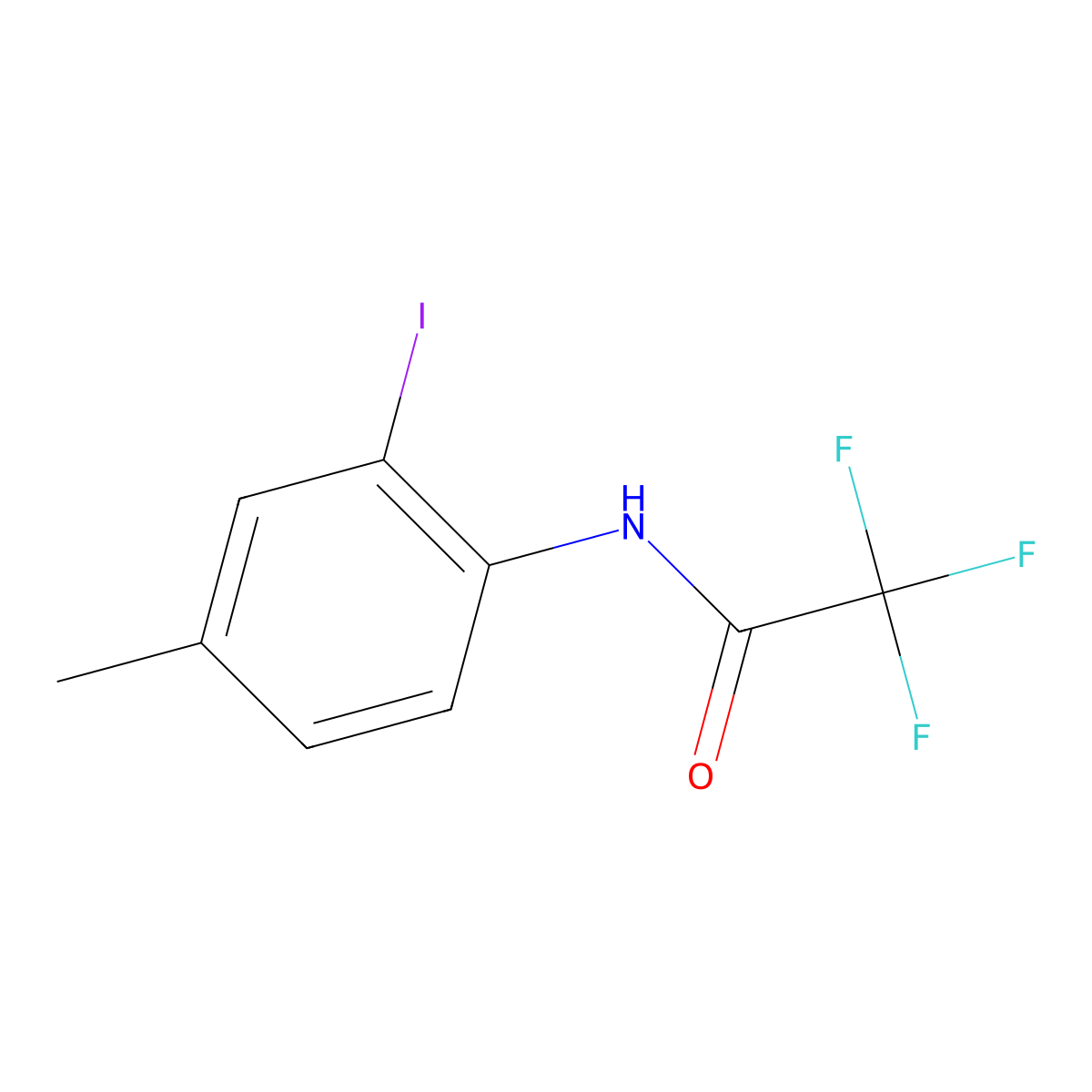Acetamide, N-(2-iodo-4-methylphenyl)-2,2,2-trifluoro- molecular structure, CAS 784183-53-5