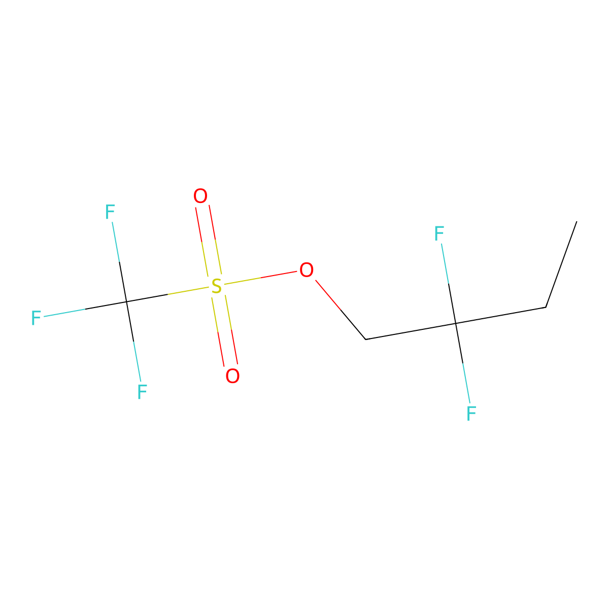 2,2-Difluorobutyl trifluoromethanesulfonate molecular structure, CAS 784193-13-1