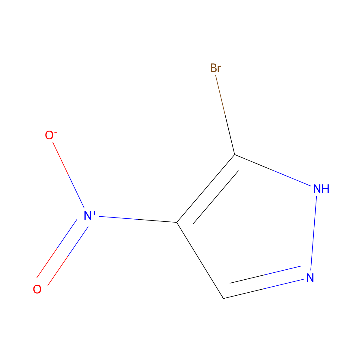 3-bromo-4-nitro-1H-pyrazole molecular structure, CAS 784193-37-9