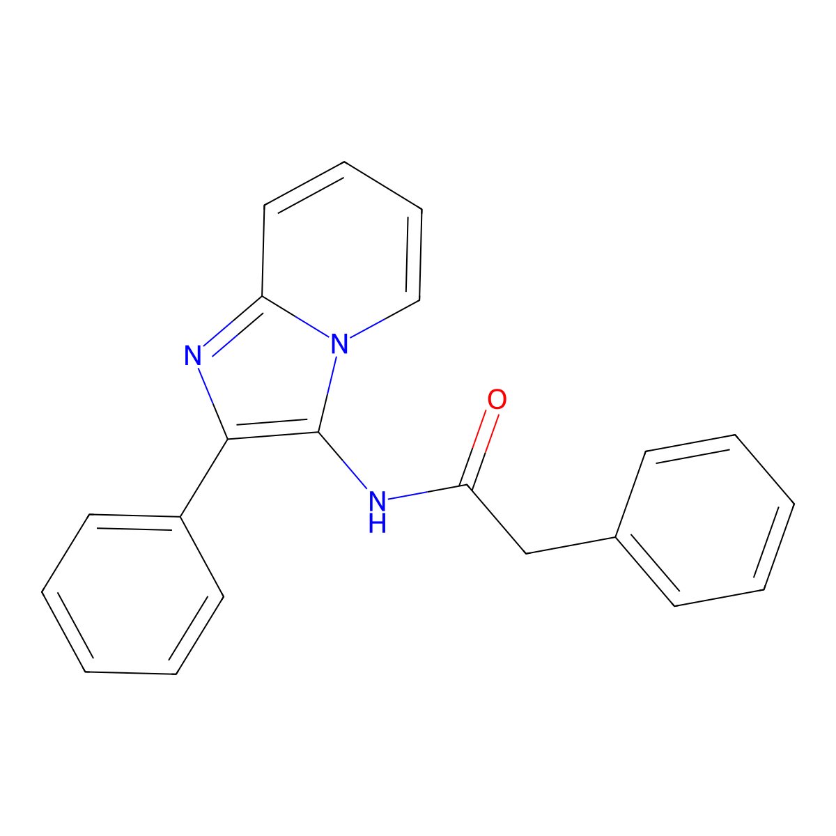 2-Phenyl-N-{2-phenylimidazo[1,2-A]pyridin-3-YL}acetamide molecular structure, CAS 784195-33-1