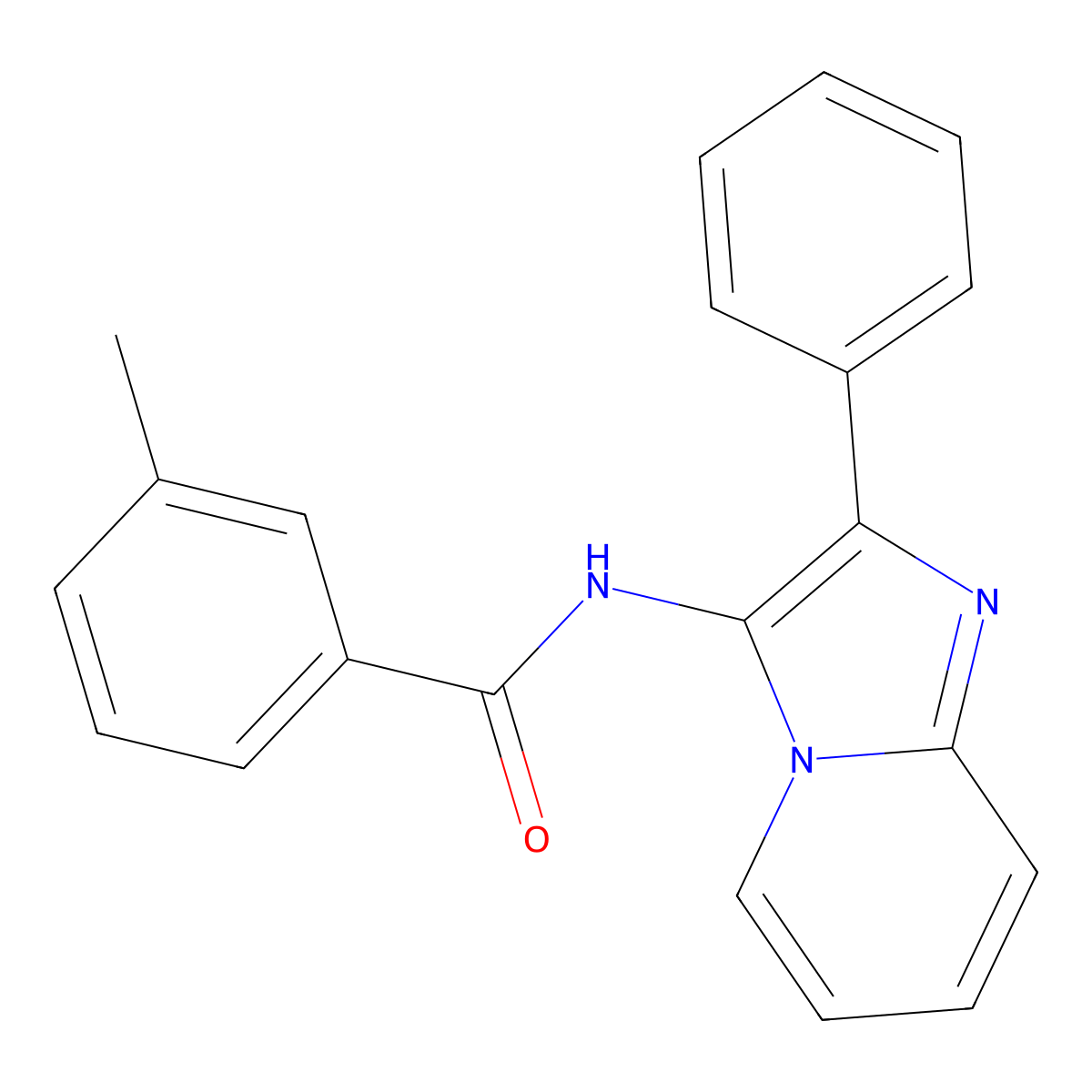 3-Methyl-N-{2-phenylimidazo[1,2-A]pyridin-3-YL}benzamide molecular structure, CAS 784195-36-4
