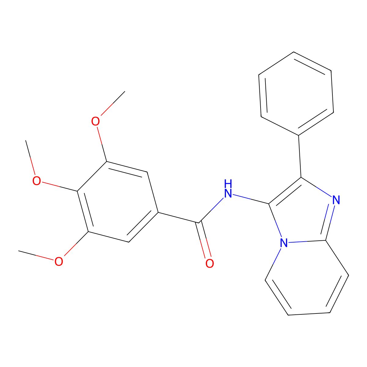 3,4,5-trimethoxy-N-(2-phenylimidazo[1,2-a]pyridin-3-yl)benzamide molecular structure, CAS 784195-37-5