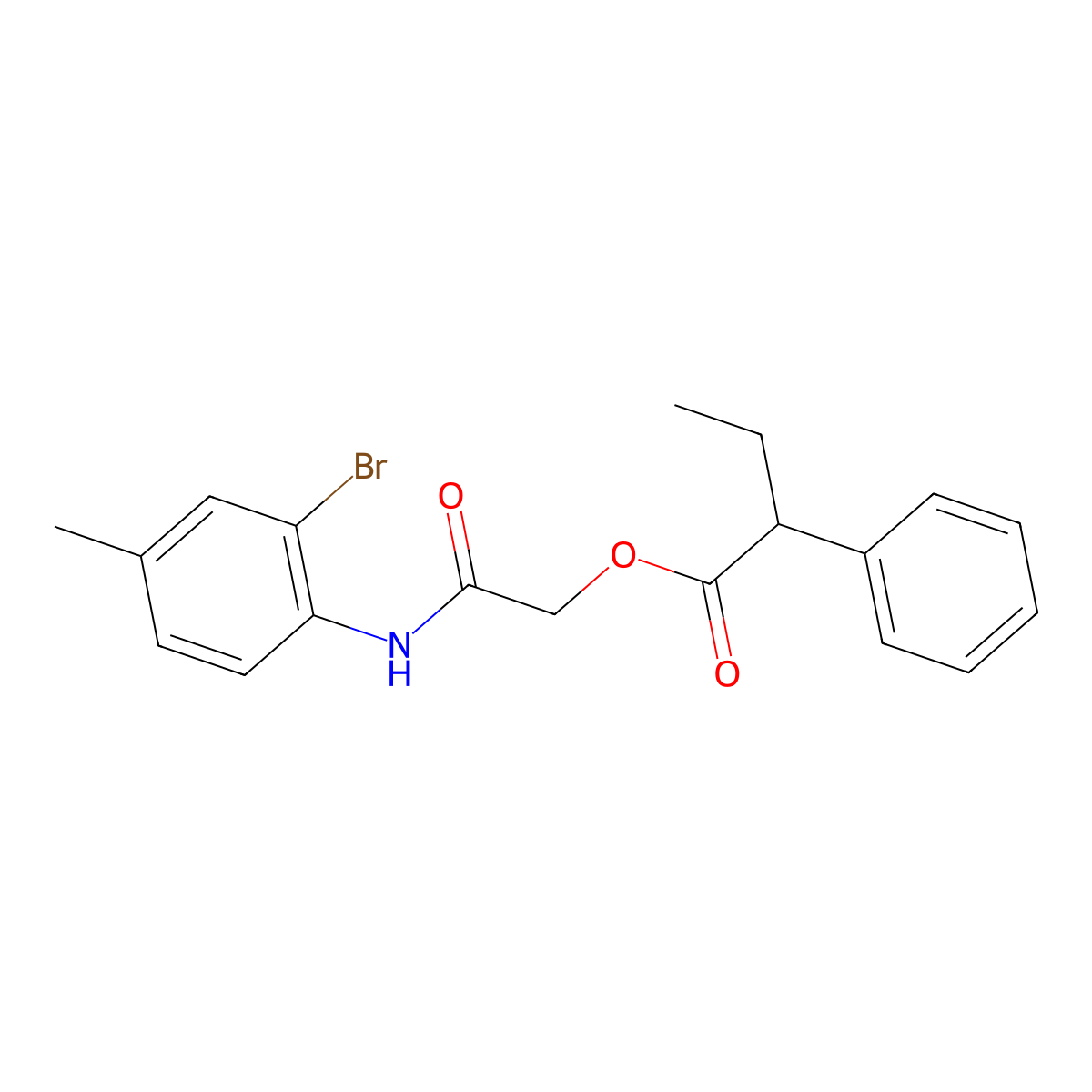 [2-(2-Bromo-4-methylanilino)-2-oxoethyl] 2-phenylbutanoate molecular structure, CAS 784197-33-7